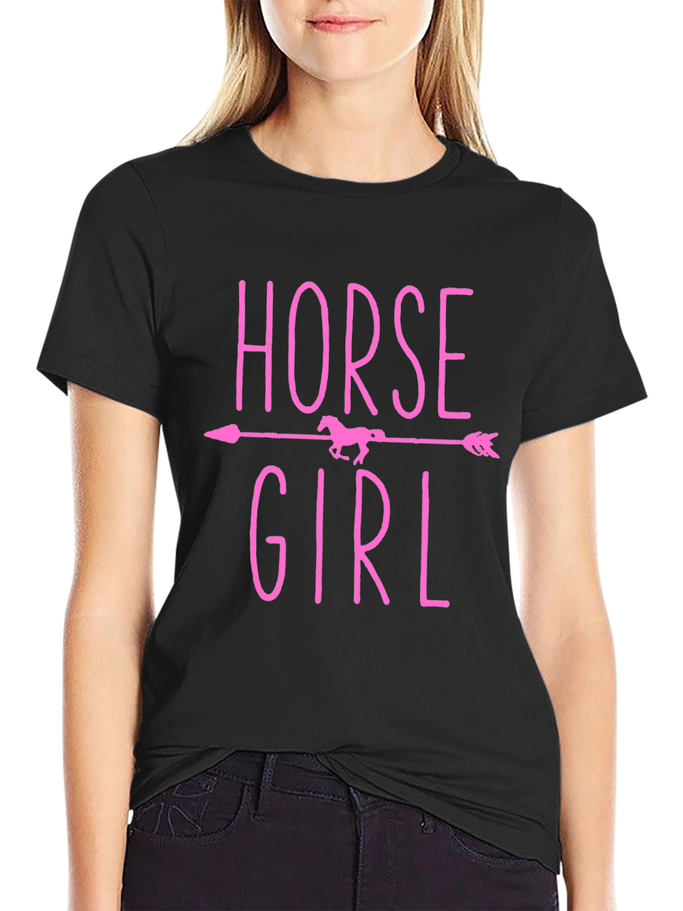Horse Girl T-Shirt - Equestrian Arrow Design