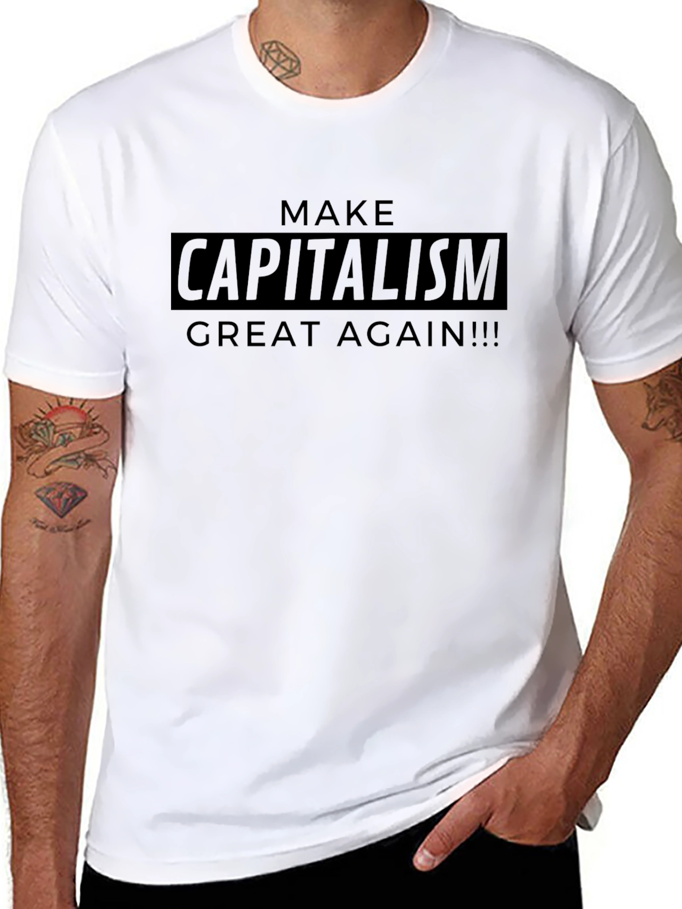 Make Capitalism Great Again Black T-Shirt
