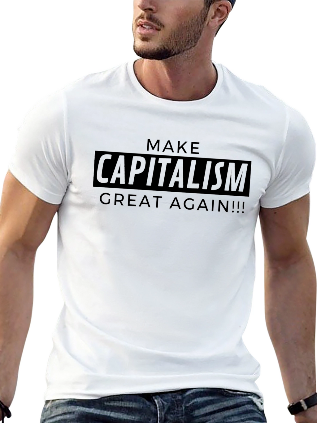 Make Capitalism Great Again Black T-Shirt