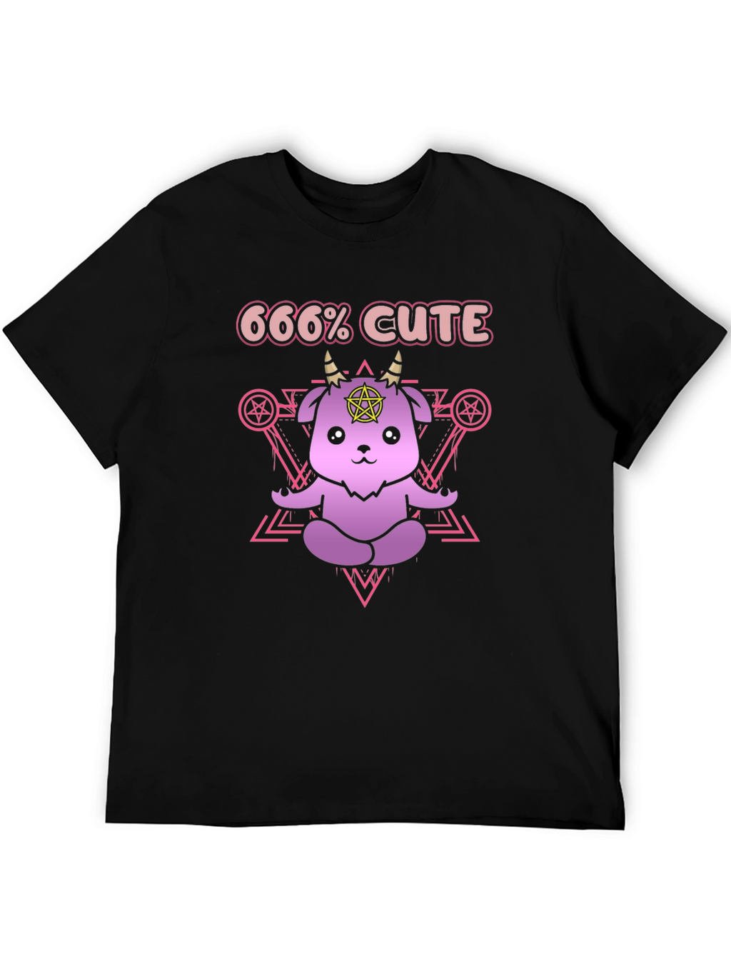 666% Cute T-Shirt - Kawaii Satanic Goat Tee