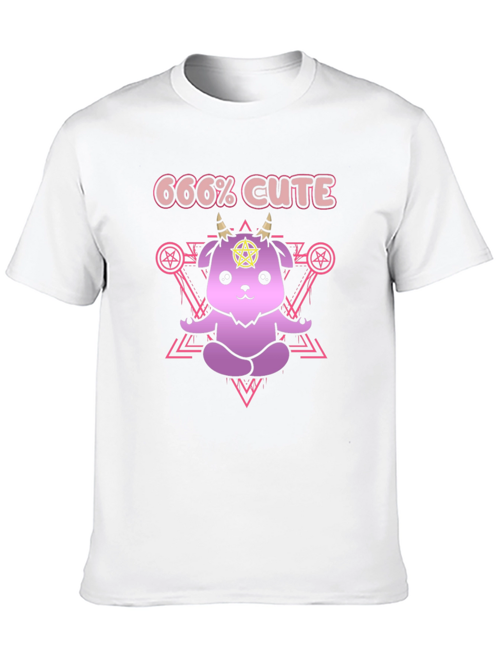666% Cute T-Shirt - Kawaii Satanic Goat Tee