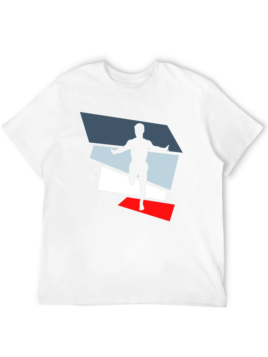 Mens Black Graphic Tee - Runner Design