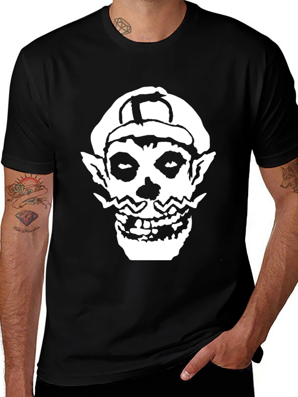 Misfits Skull Warrio T-Shirt - Black