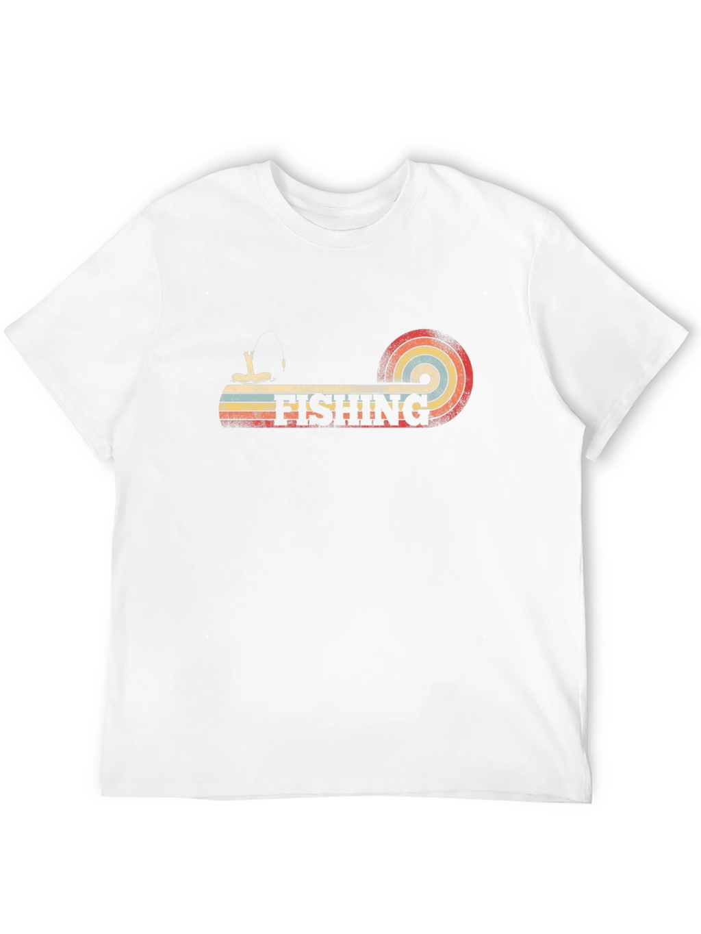 Retro Fishing Graphic T-Shirt - Black