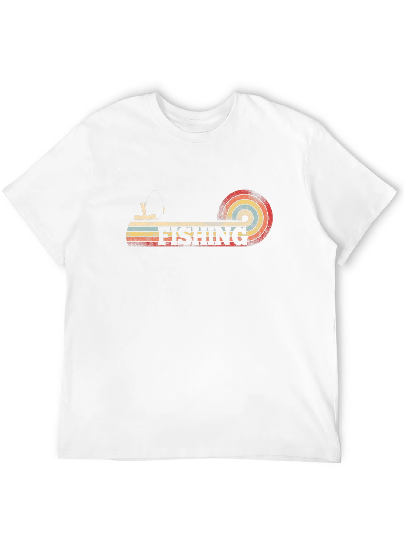 Retro Fishing Graphic T-Shirt - Black