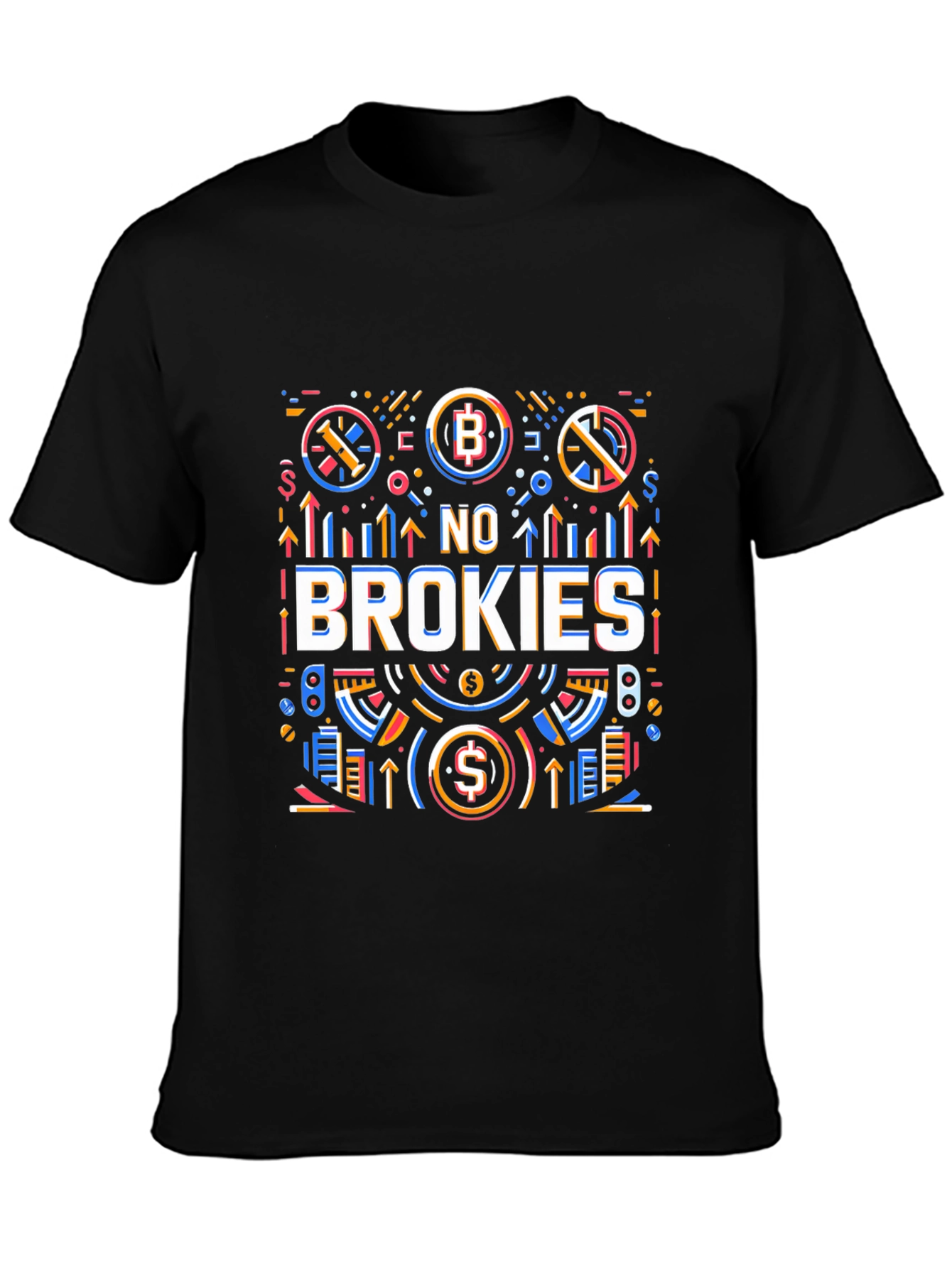 No Brokies Graphic Tee - Crypto Enthusiast Apparel