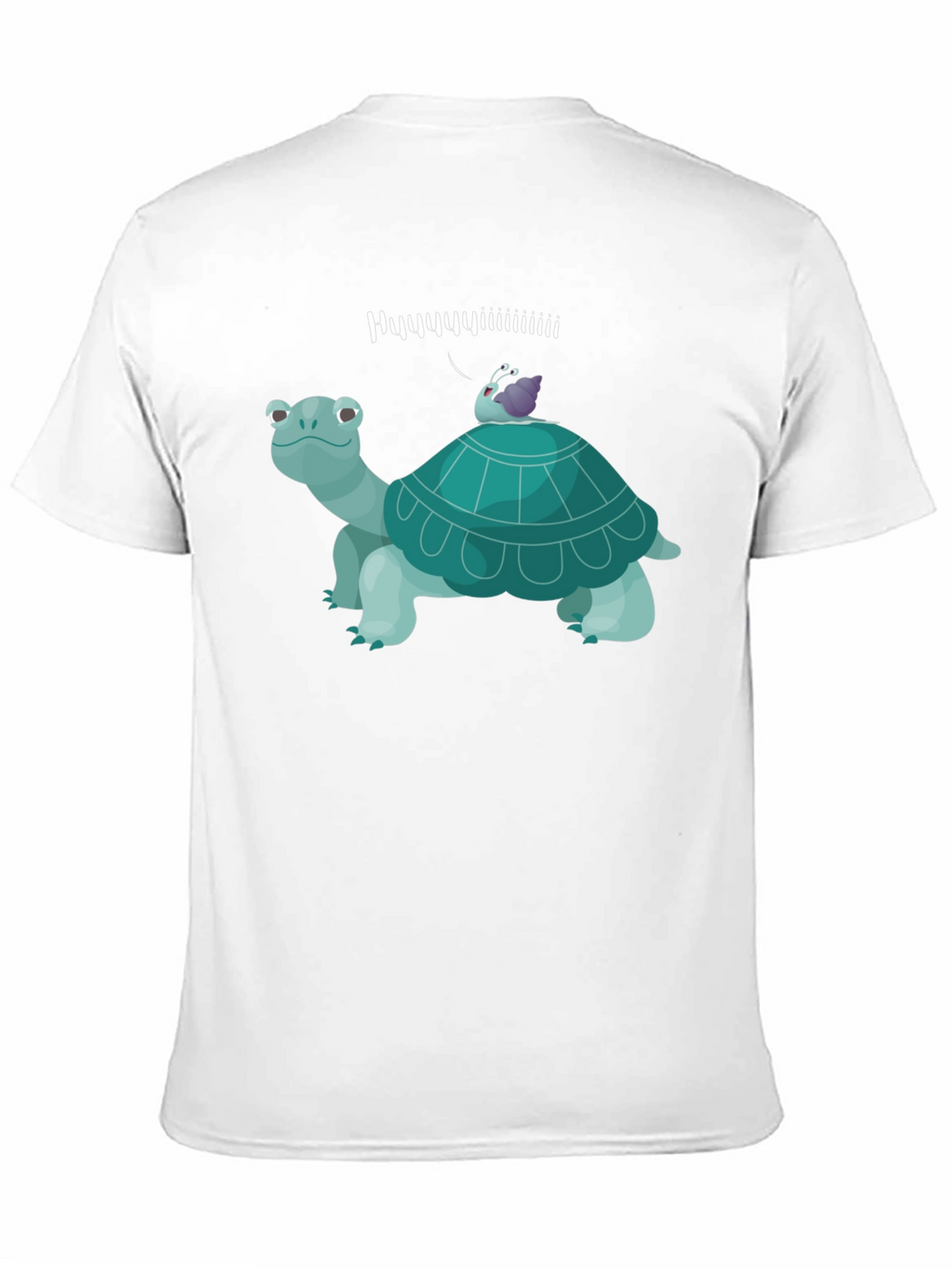 Humorous Turtle & Snail Graphic T-Shirt