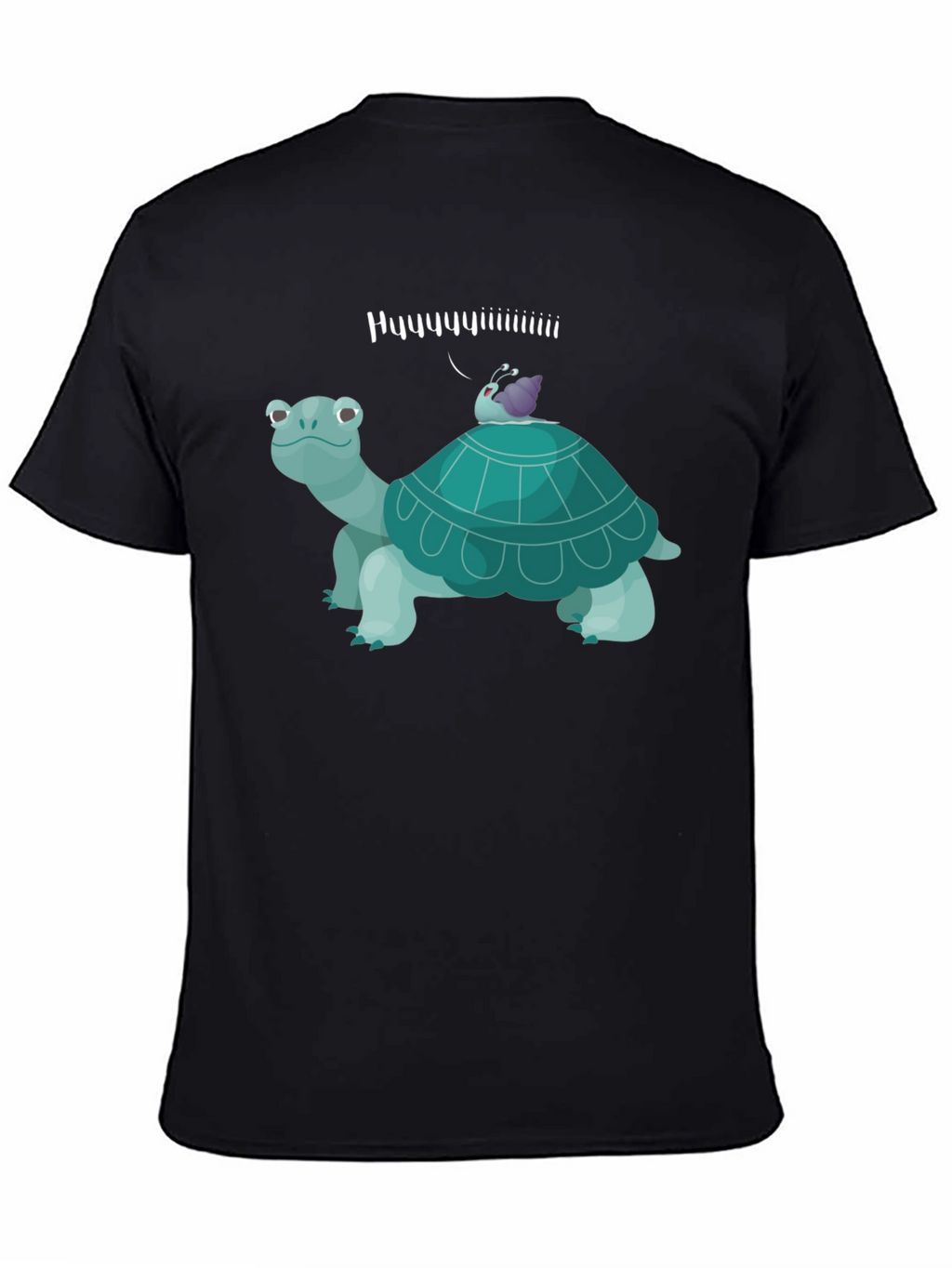 Humorous Turtle & Snail Graphic T-Shirt