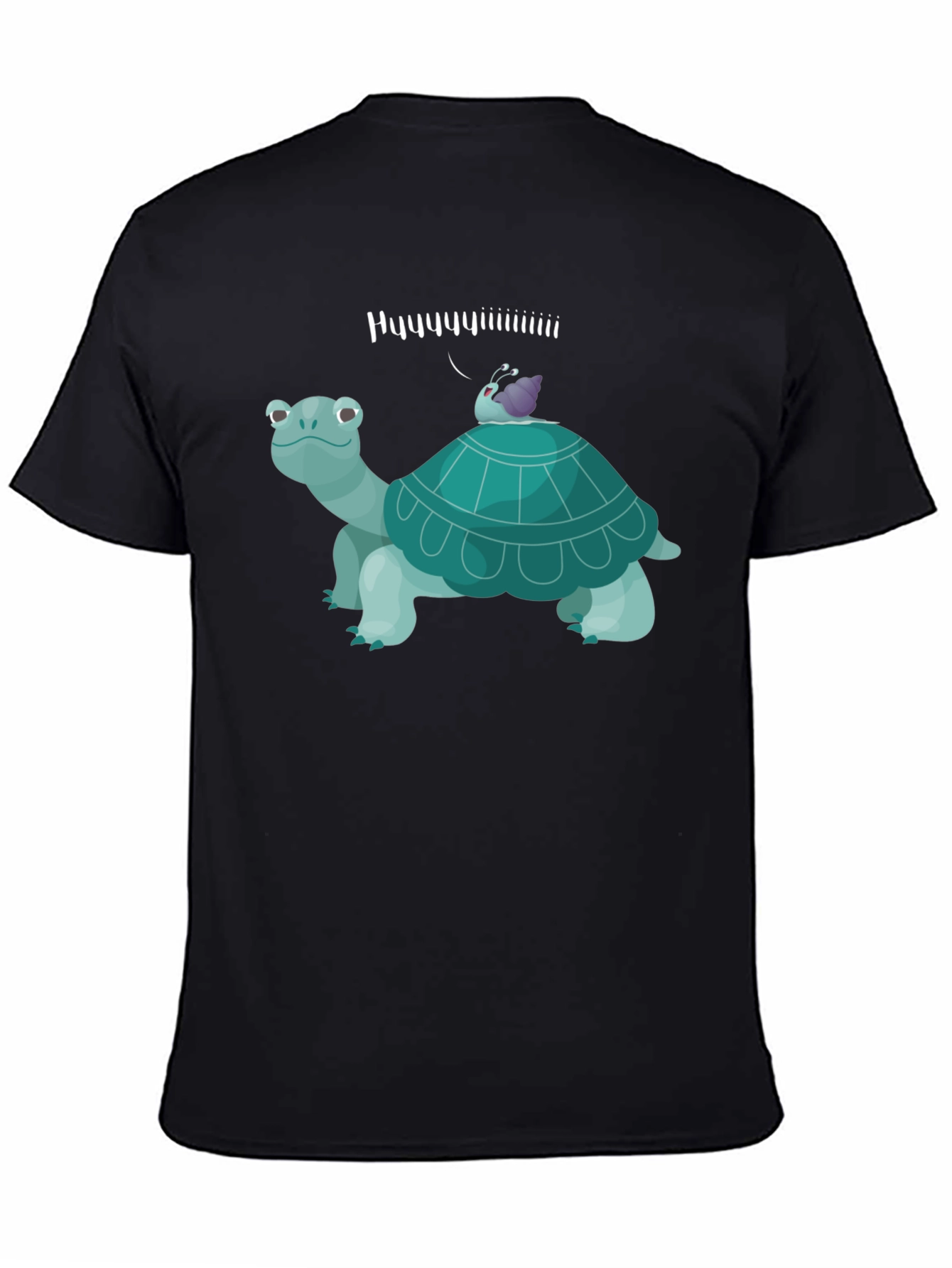 Humorous Turtle & Snail Graphic T-Shirt