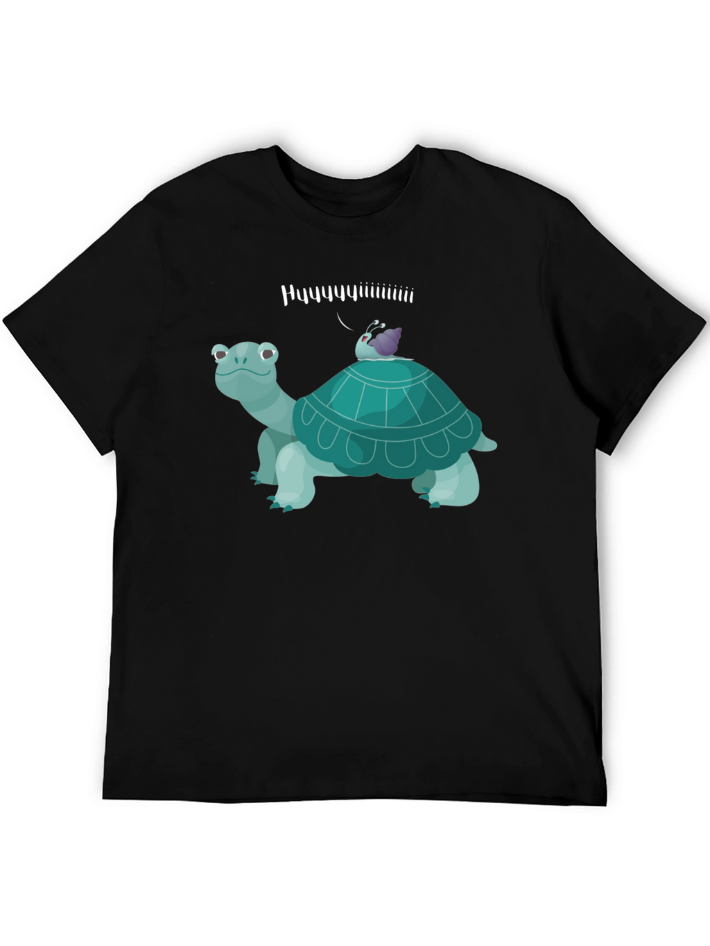 Humorous Turtle & Snail Graphic T-Shirt