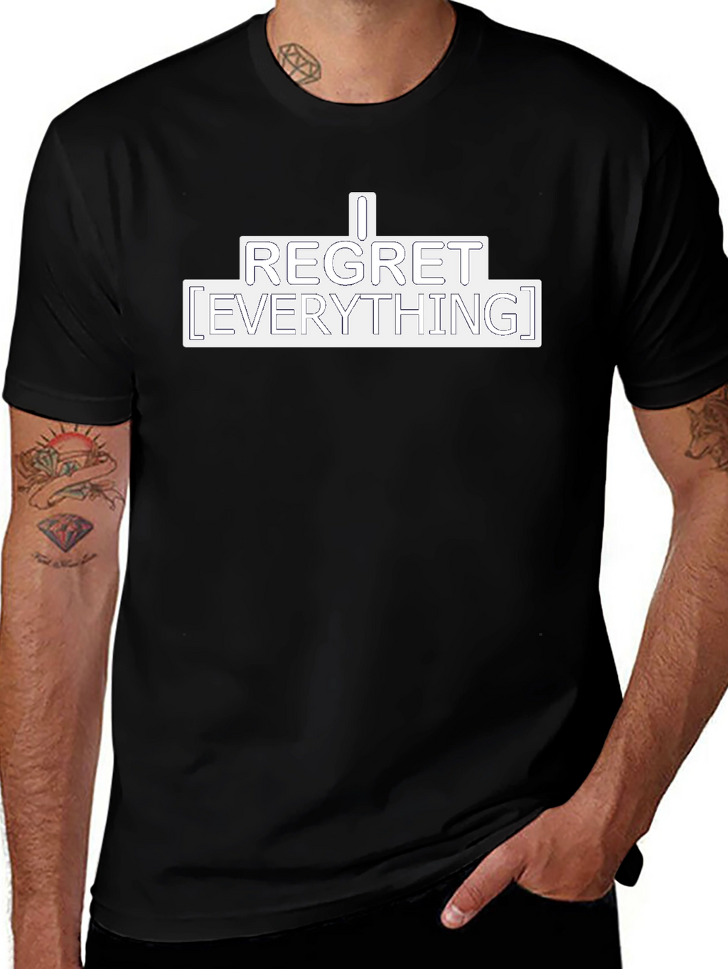 I Regret Everything Graphic Tee - Black