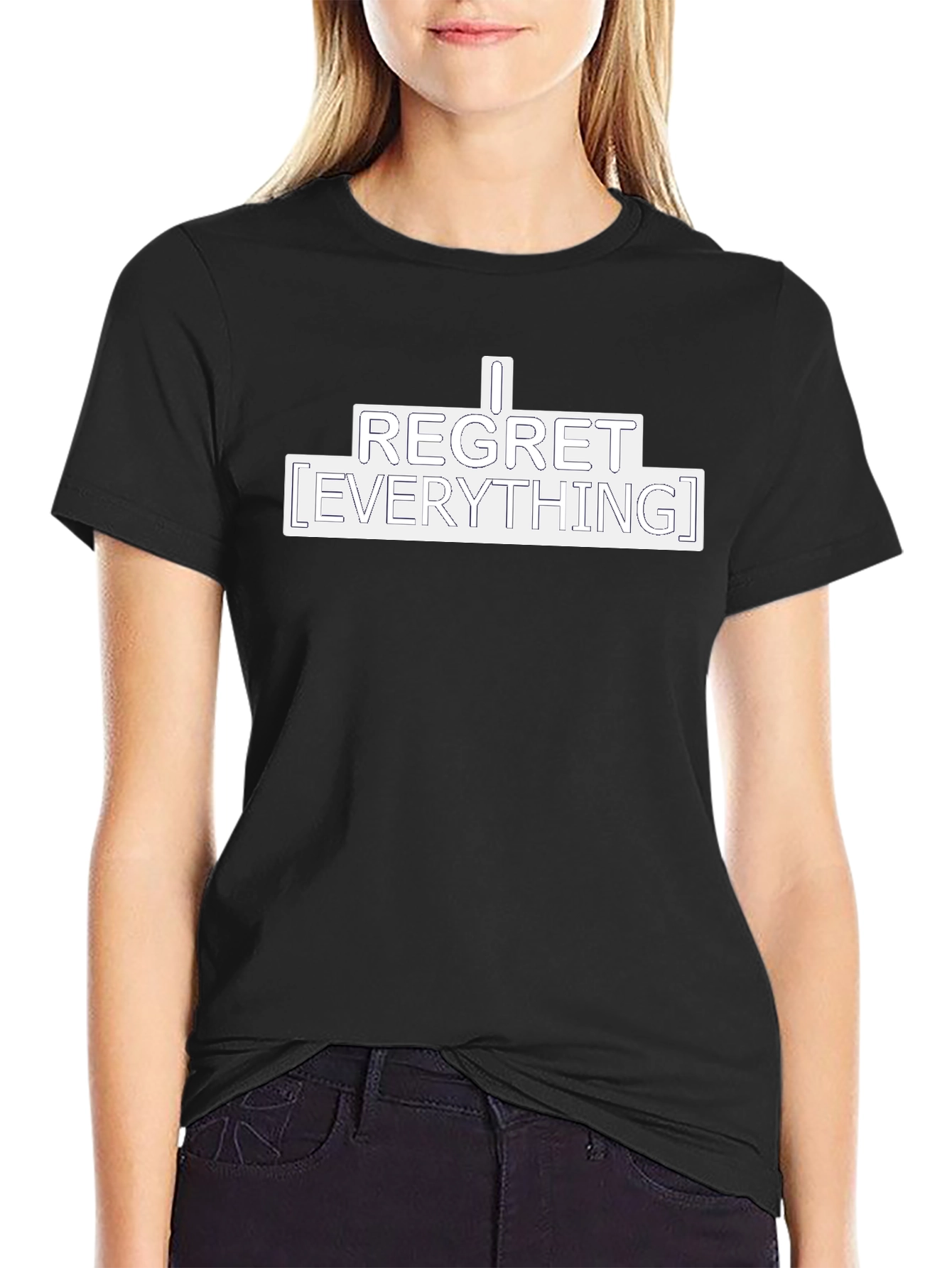 I Regret Everything Graphic Tee - Black