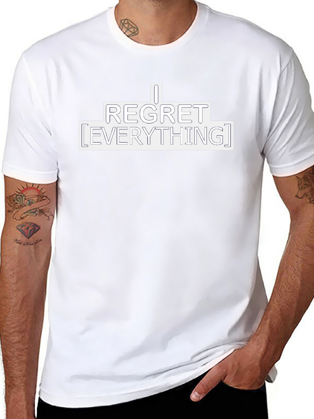 I Regret Everything Graphic Tee - Black