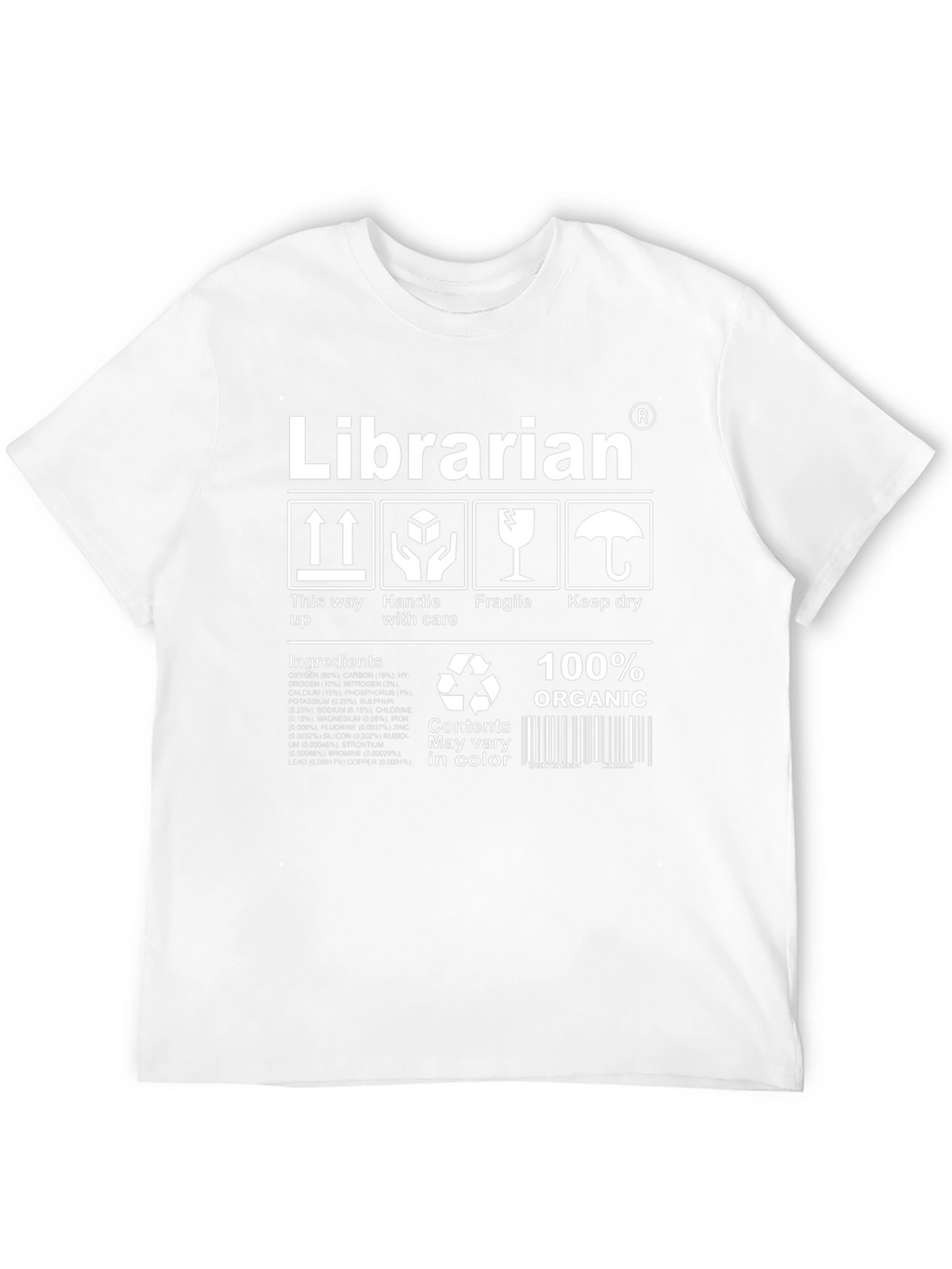 Librarian 100% Organic Novelty T-Shirt