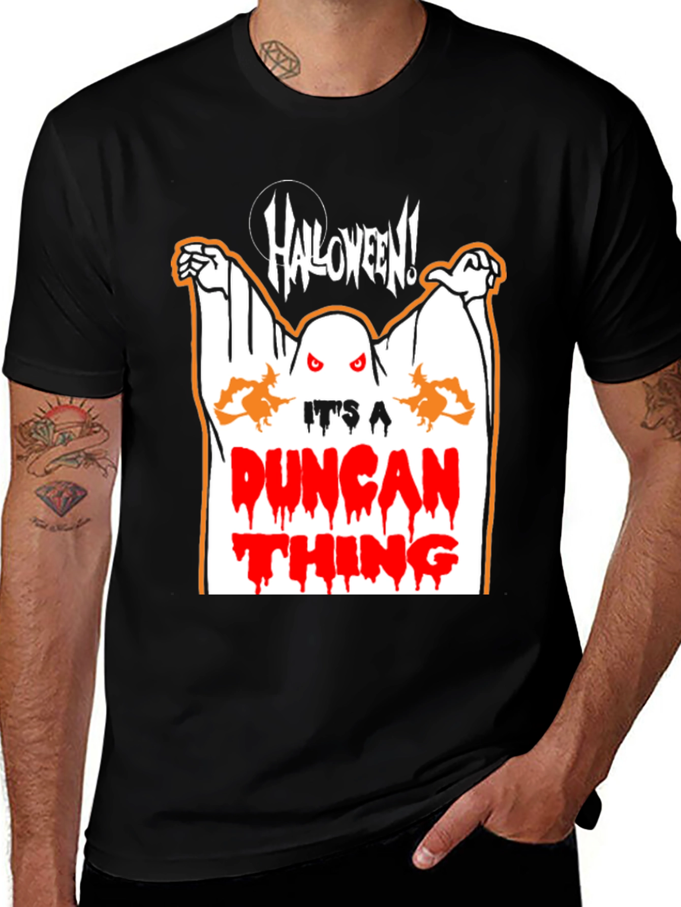 Halloween Duncan Thing Black T-Shirt