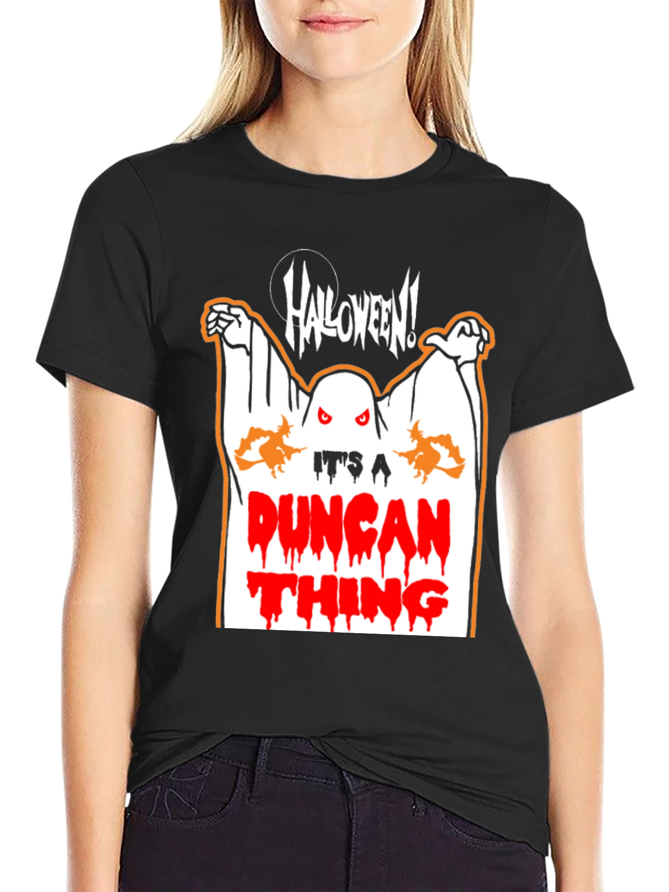 Halloween Duncan Thing Black T-Shirt