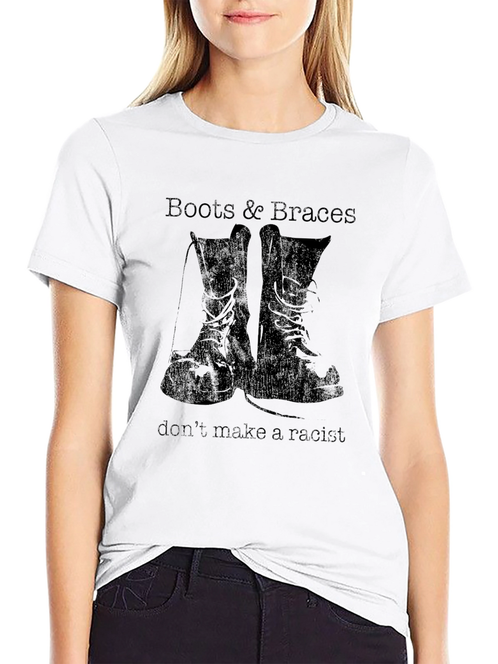 Boots & Braces T-Shirt - Anti-Racist Statement Tee