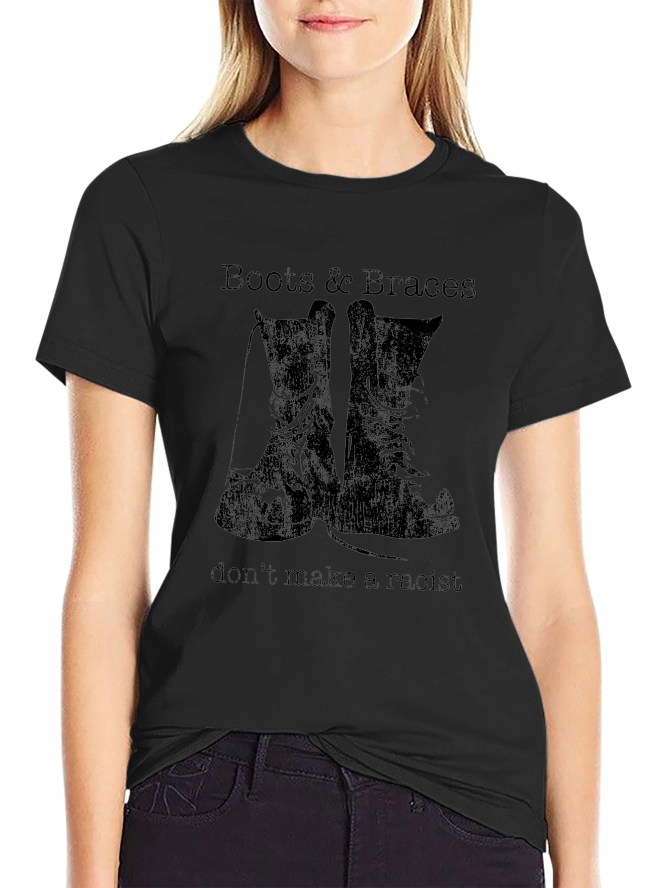 Boots & Braces T-Shirt - Anti-Racist Statement Tee
