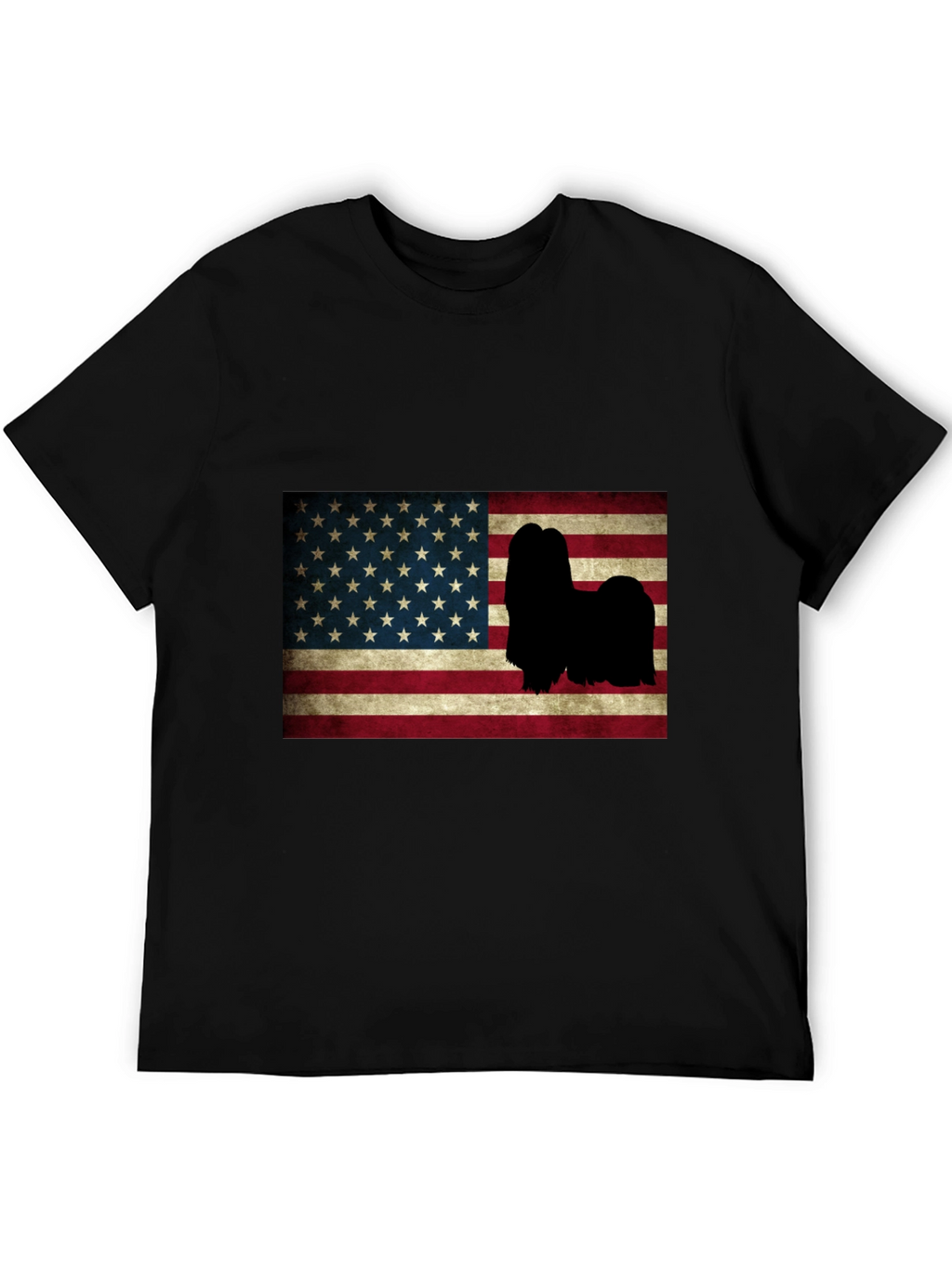 American Flag Lhasa Apso T-Shirt