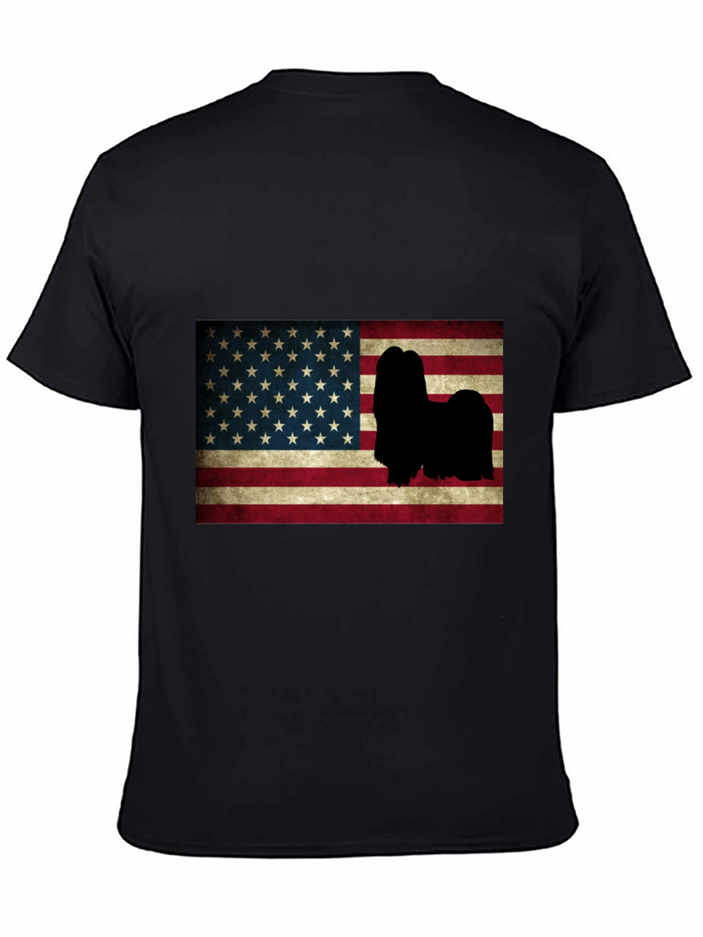 American Flag Lhasa Apso T-Shirt