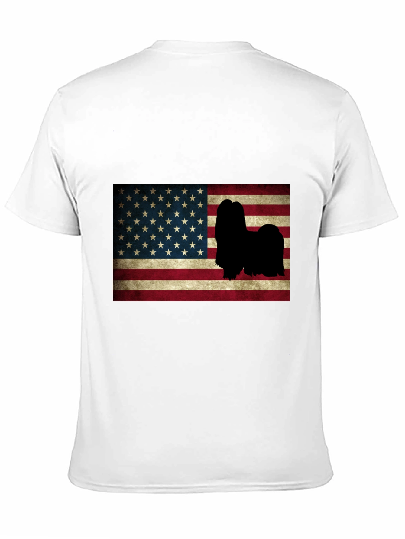 American Flag Lhasa Apso T-Shirt