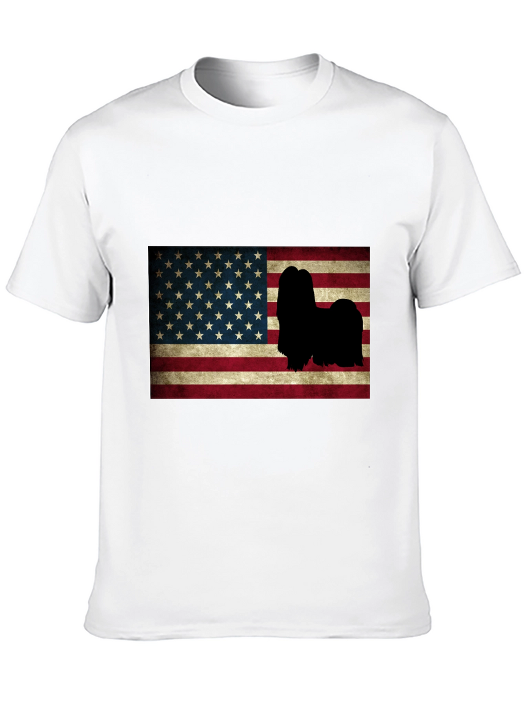American Flag Lhasa Apso T-Shirt