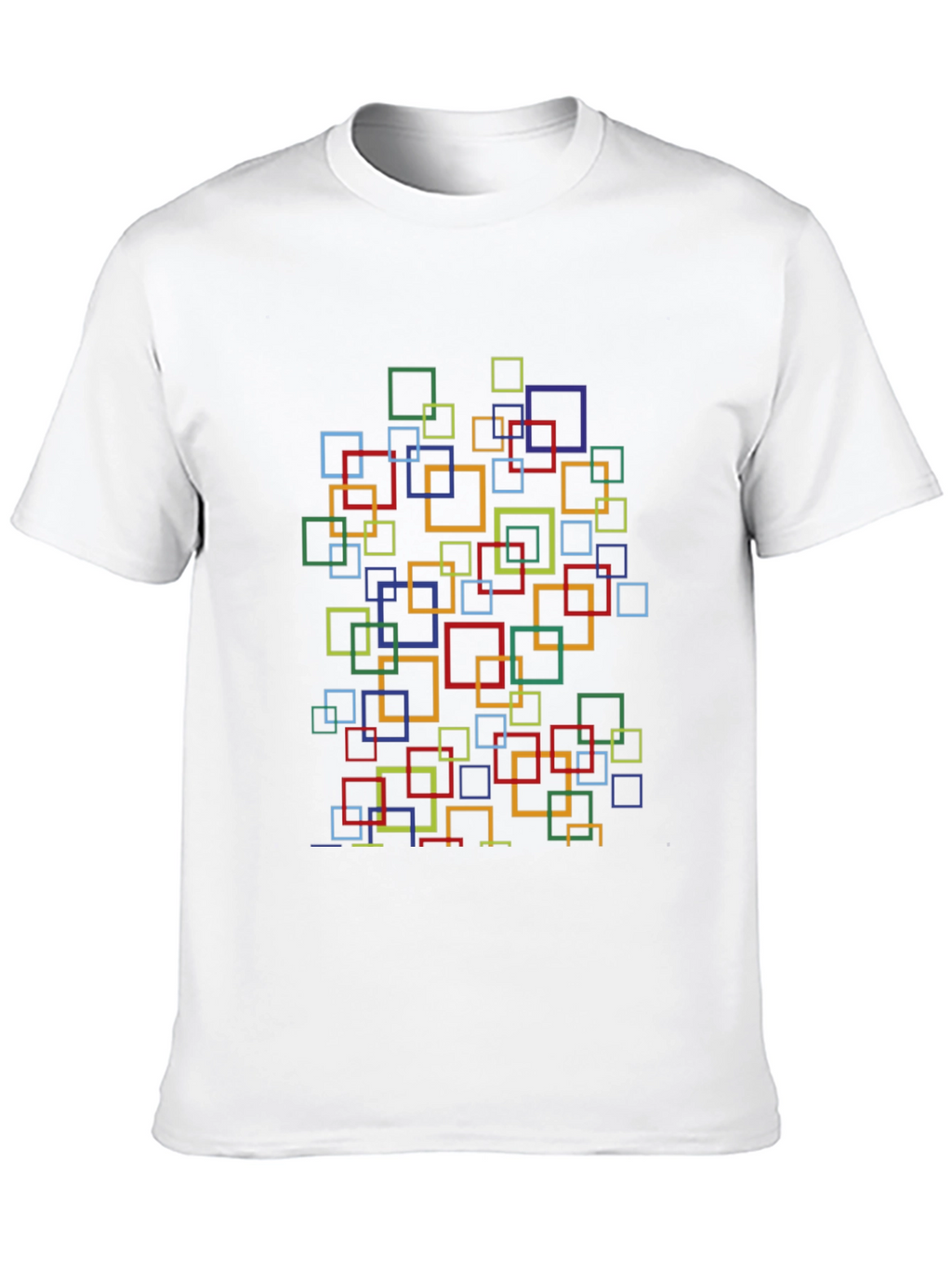 Abstract Square Pattern T-Shirt - Stylish Casual Wear