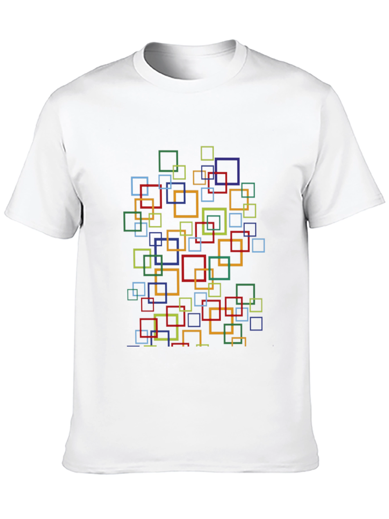 Abstract Square Pattern T-Shirt - Stylish Casual Wear