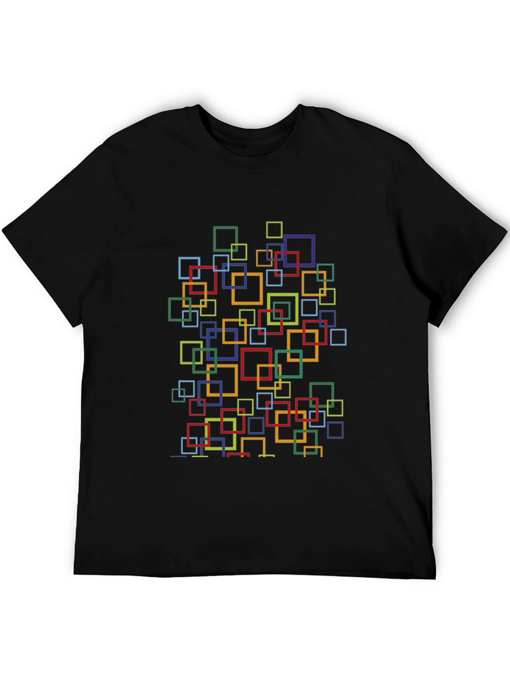 Abstract Square Pattern T-Shirt - Stylish Casual Wear