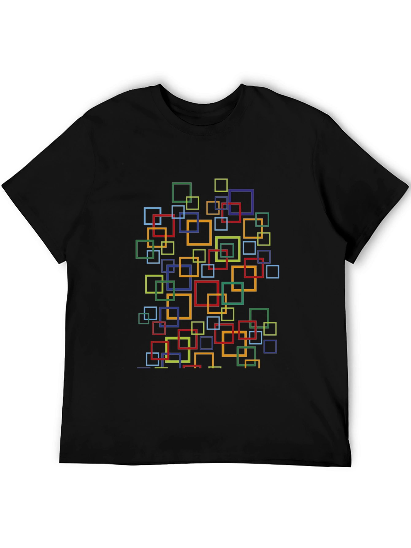 Abstract Square Pattern T-Shirt - Stylish Casual Wear