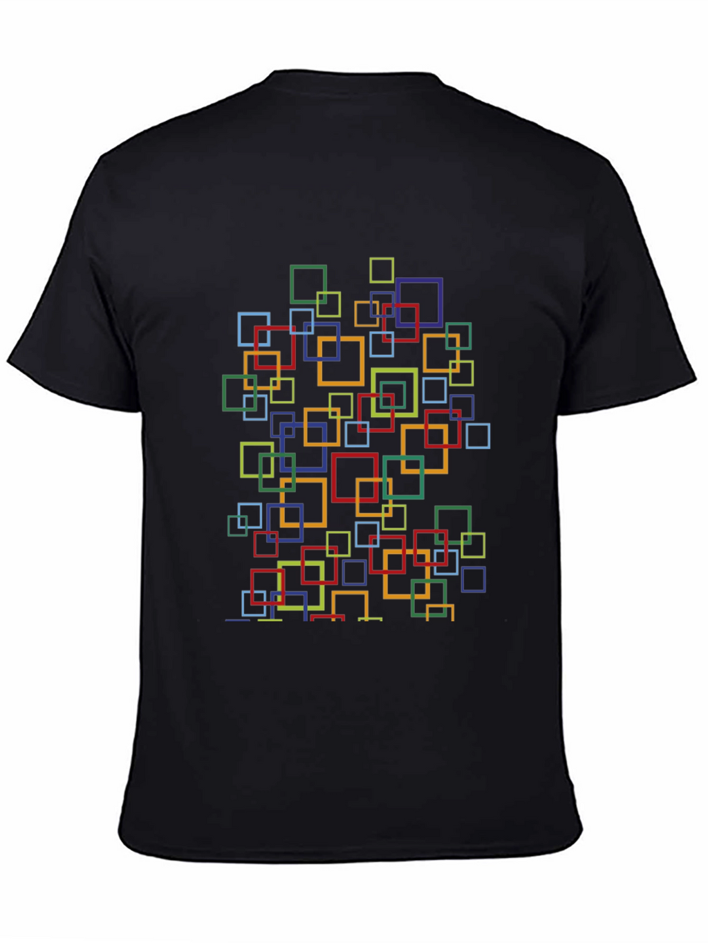 Abstract Square Pattern T-Shirt - Stylish Casual Wear
