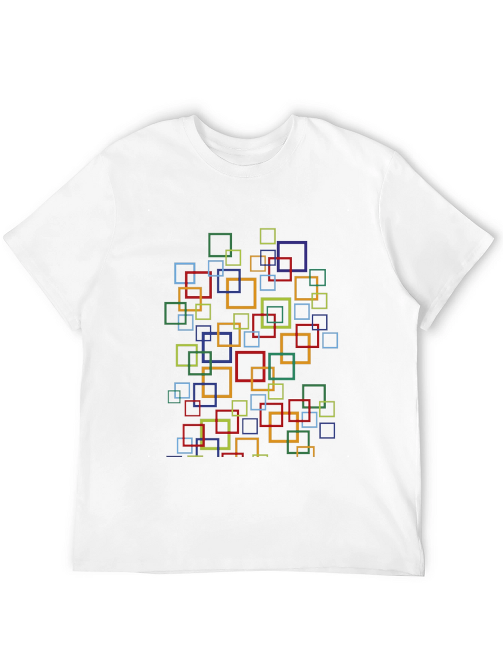 Abstract Square Pattern T-Shirt - Stylish Casual Wear