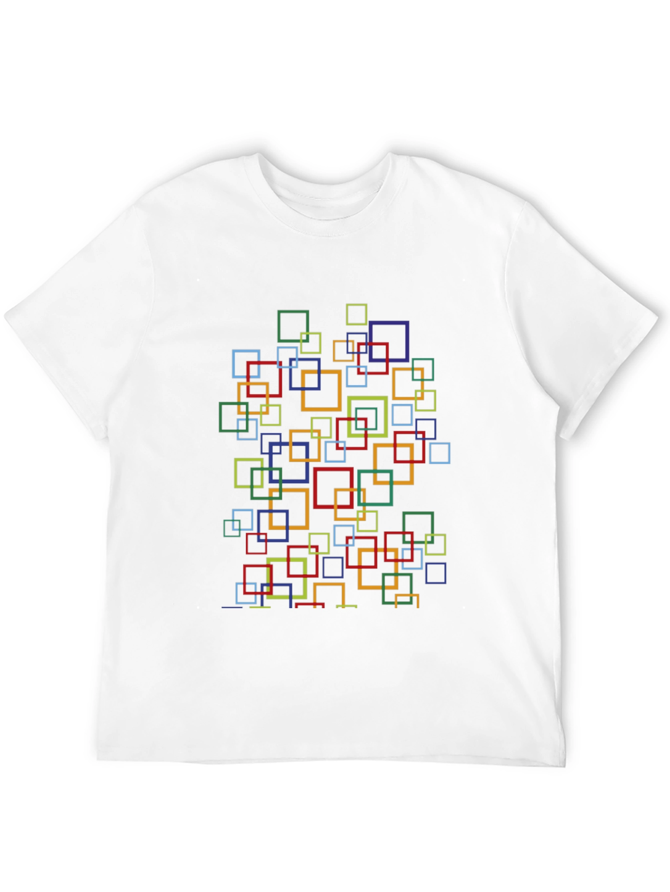 Abstract Square Pattern T-Shirt - Stylish Casual Wear