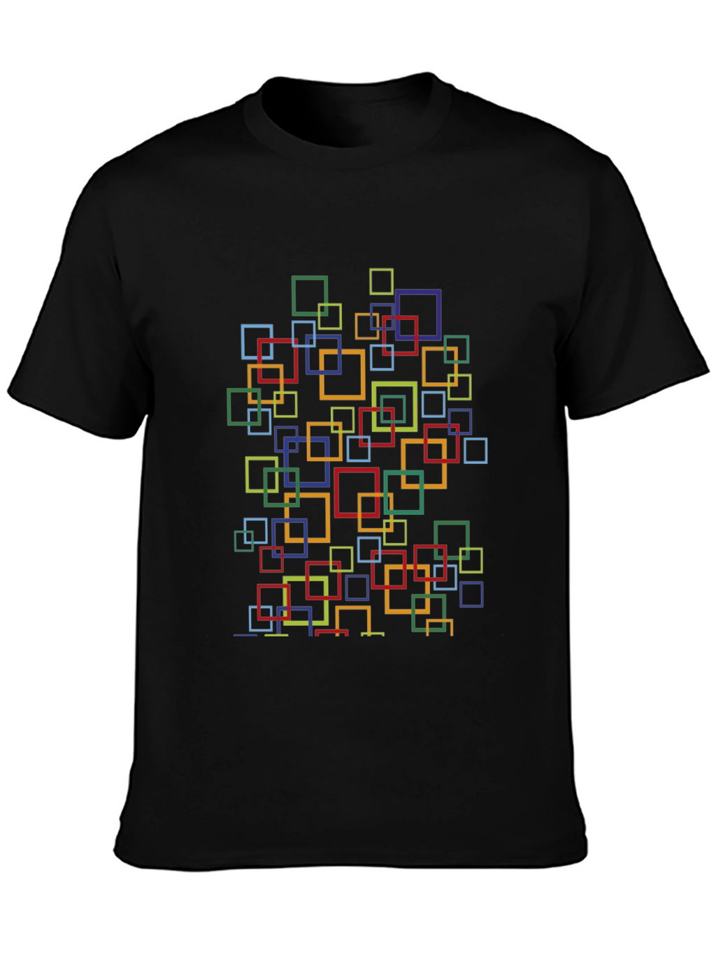 Abstract Square Pattern T-Shirt - Stylish Casual Wear