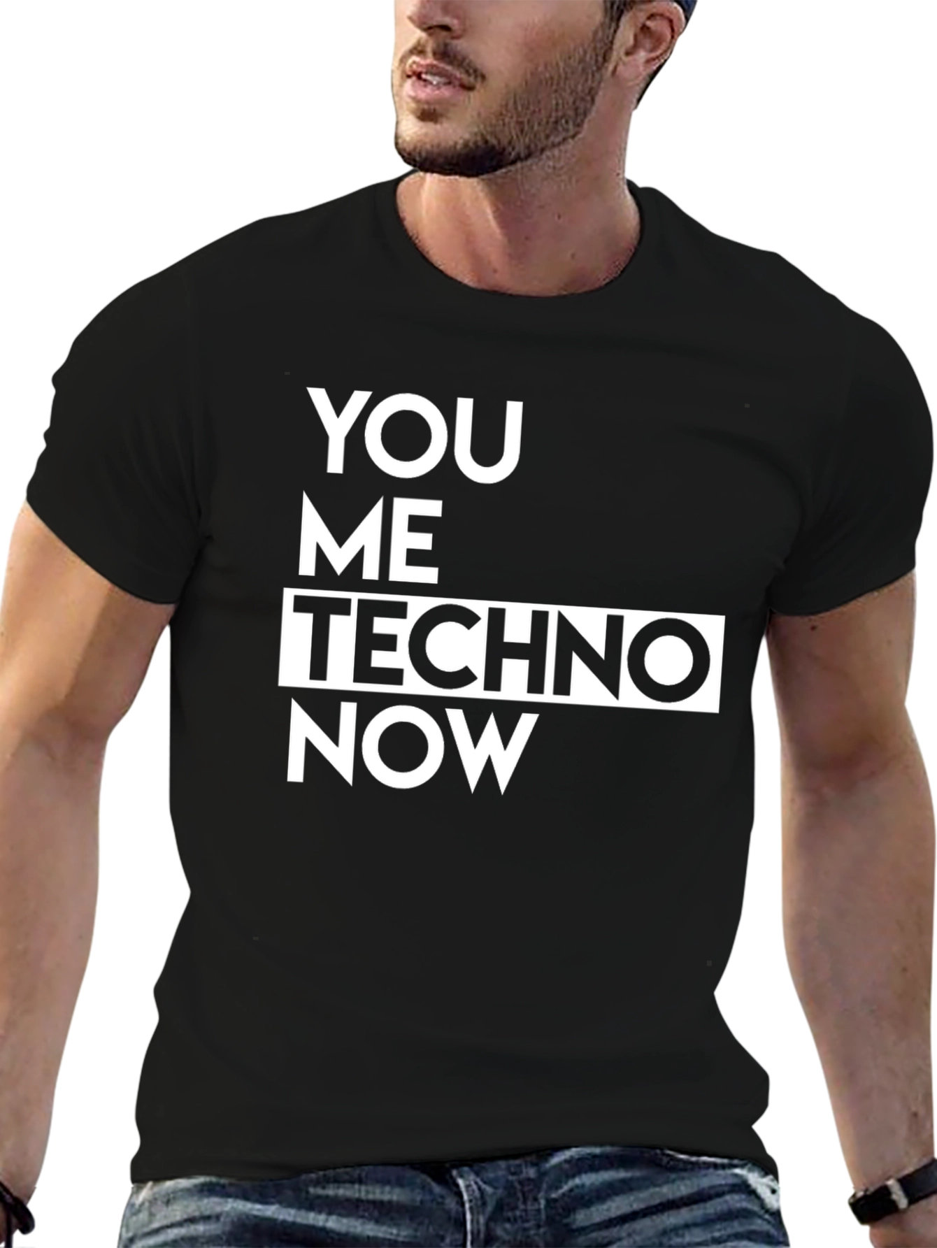 You Me Techno Now Black T-Shirt