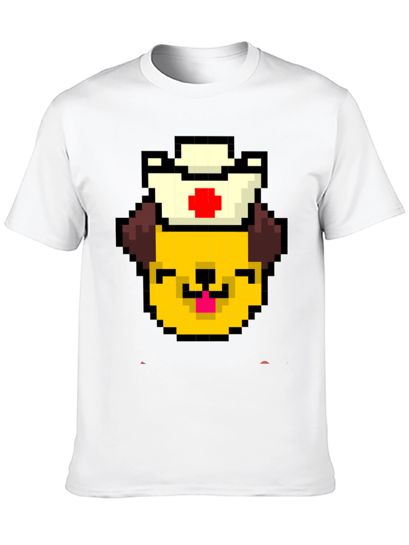 Pixel Dog Nurse Black T-Shirt