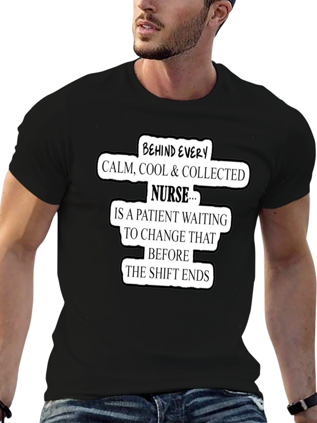 Funny Nurse T-Shirt Calm Cool Collected Gift