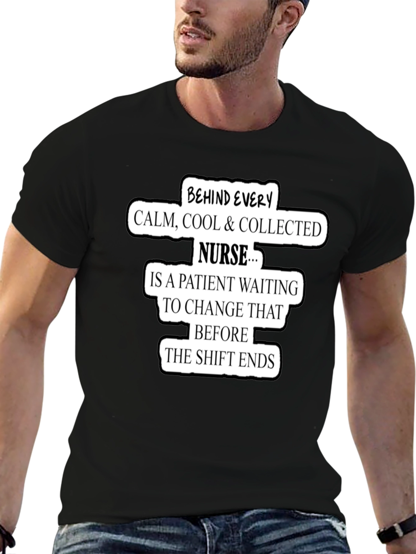 Funny Nurse T-Shirt Calm Cool Collected Gift