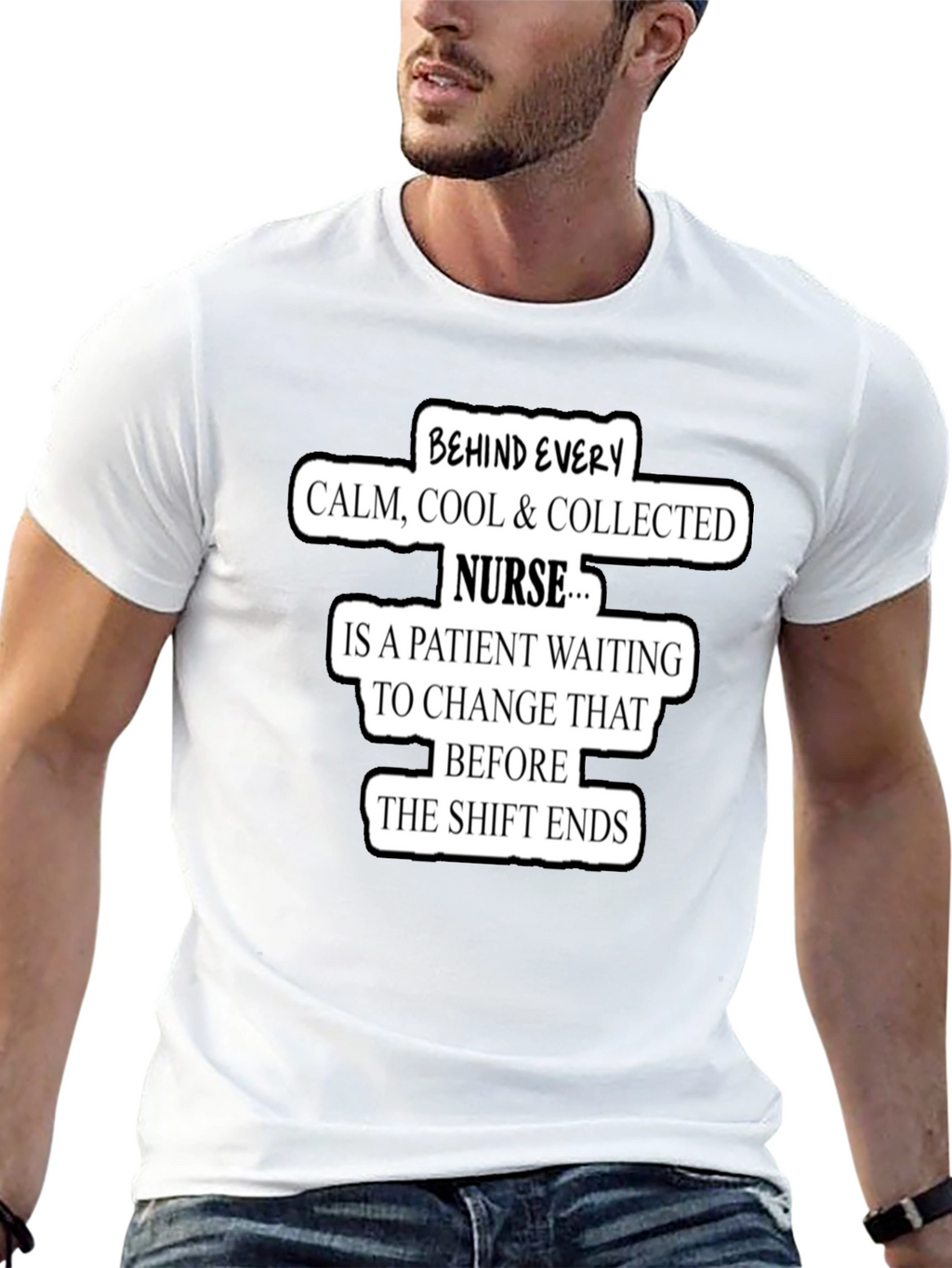 Funny Nurse T-Shirt Calm Cool Collected Gift