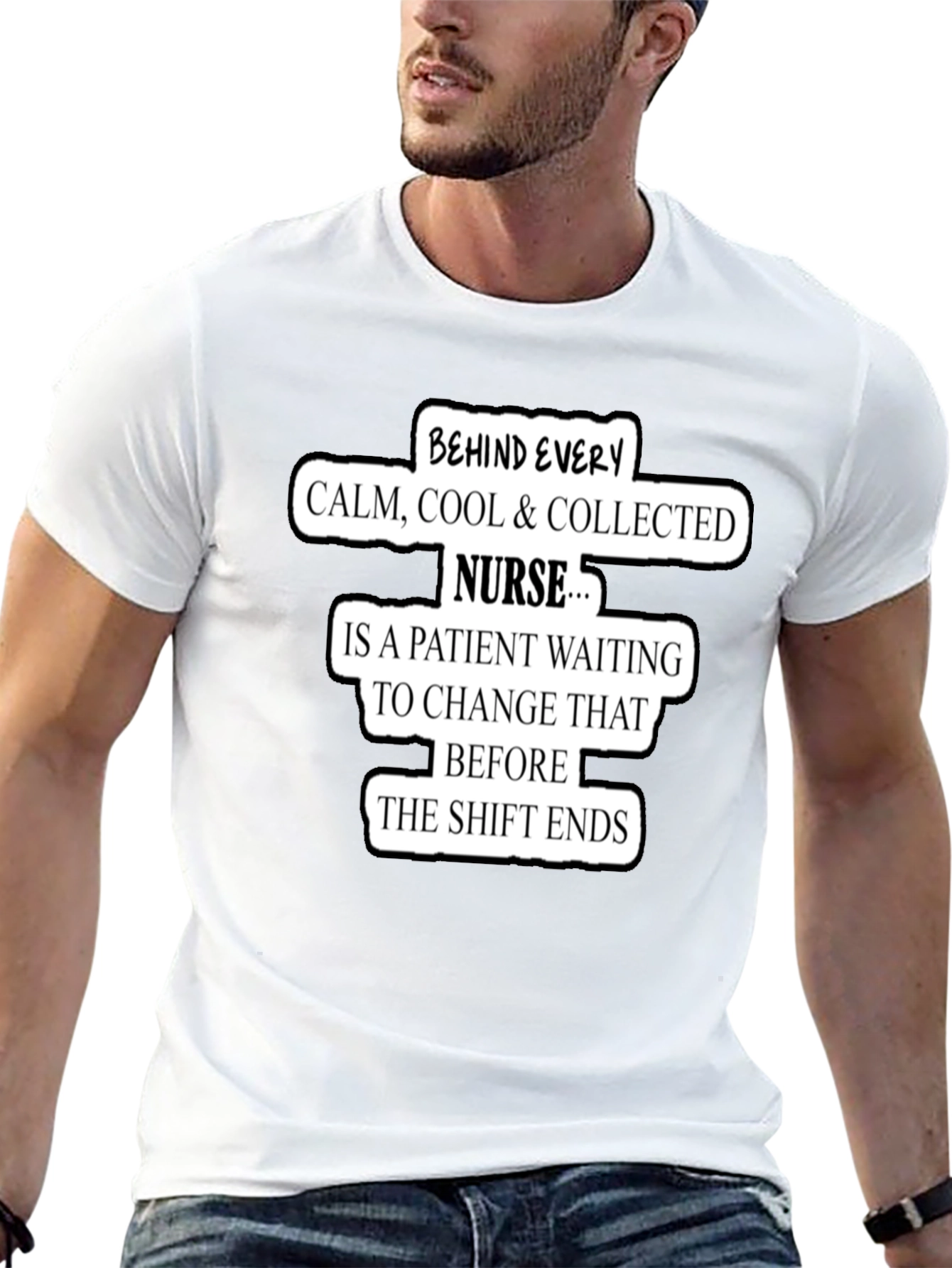 Funny Nurse T-Shirt Calm Cool Collected Gift