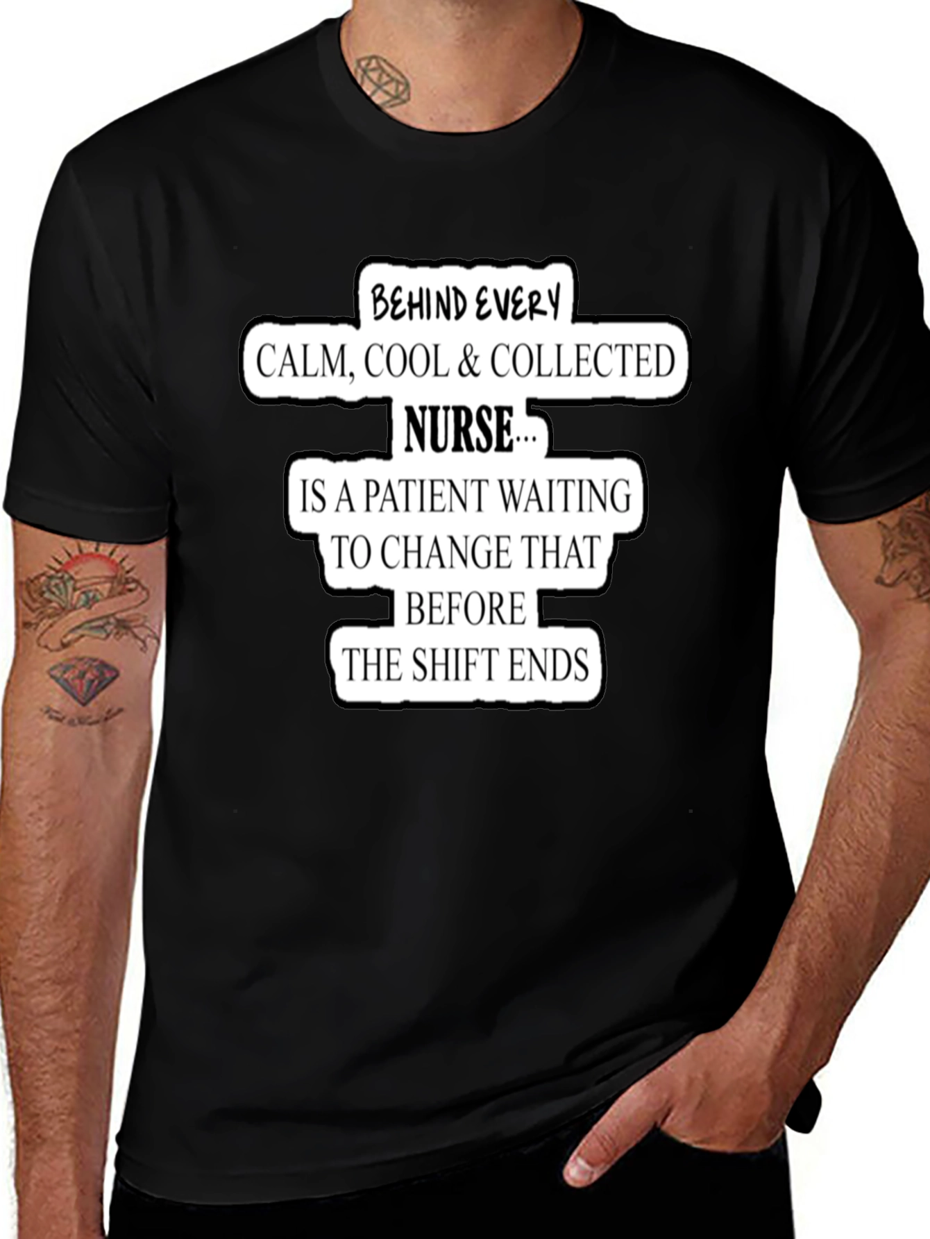 Funny Nurse T-Shirt Calm Cool Collected Gift