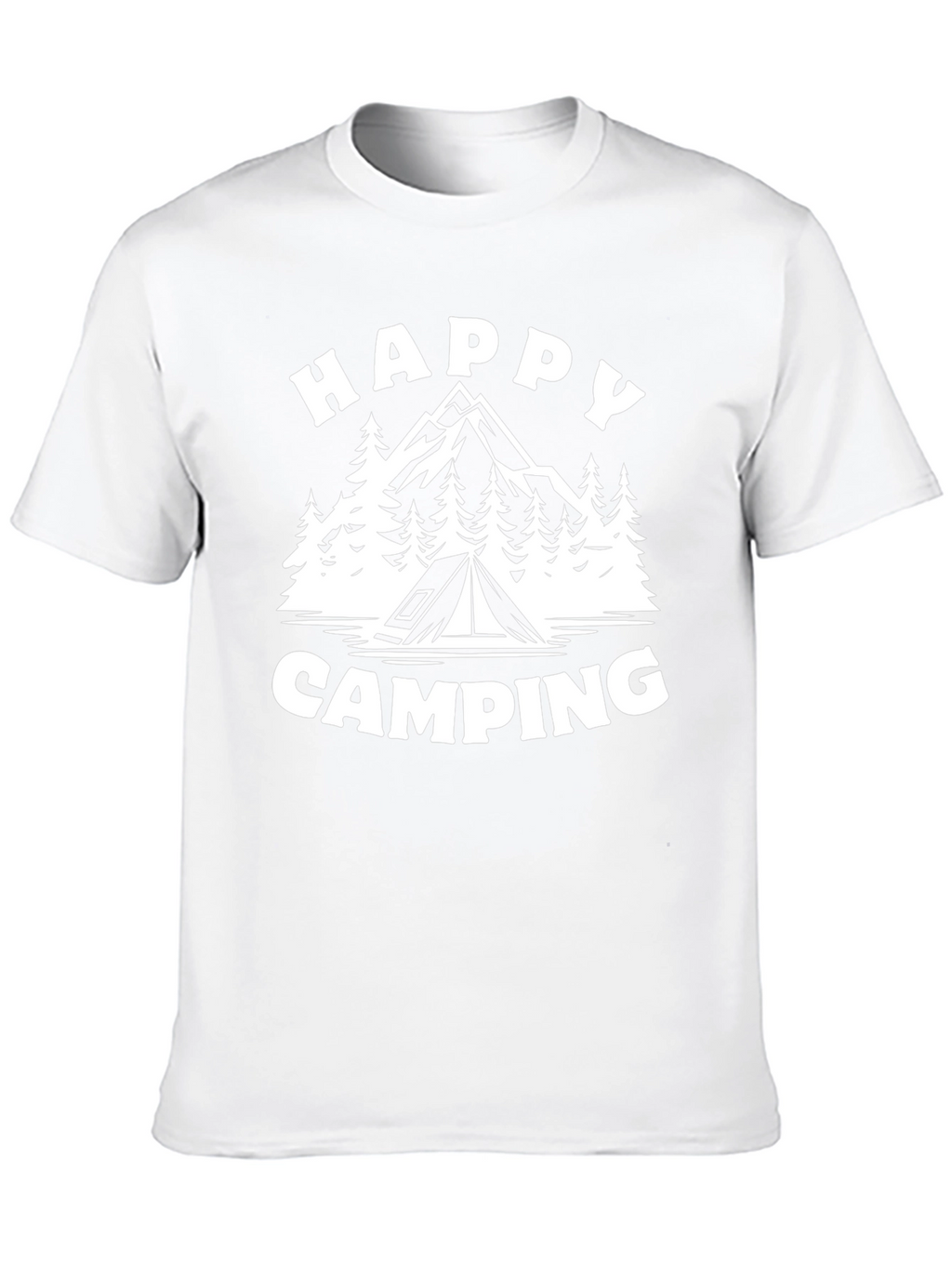 Happy Camping T-Shirt - Black