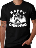 Happy Camping T-Shirt - Black