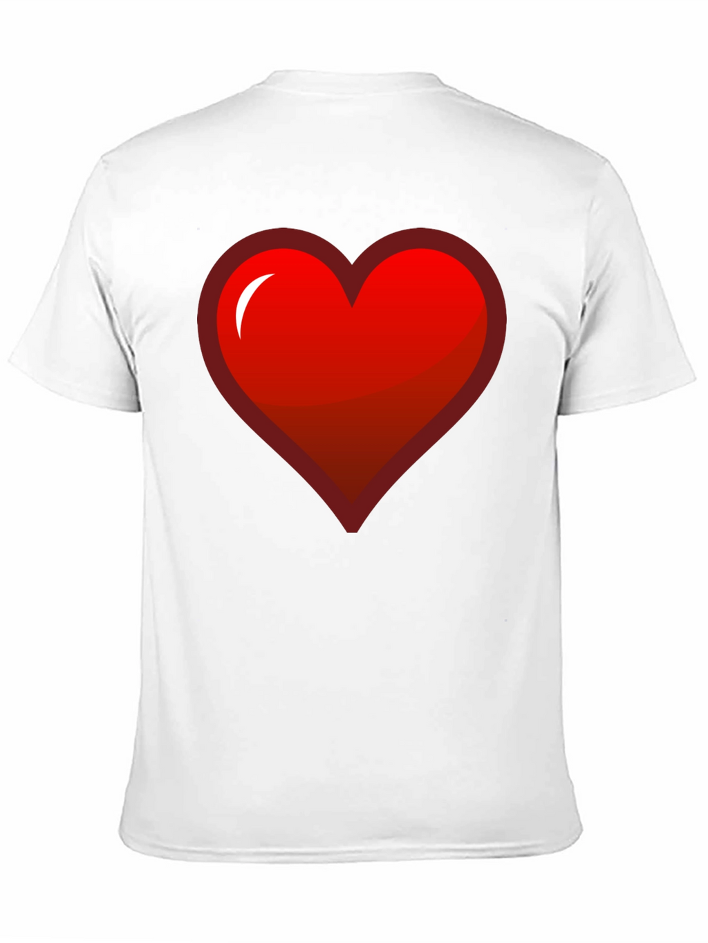 Red Heart Graphic Black T-Shirt