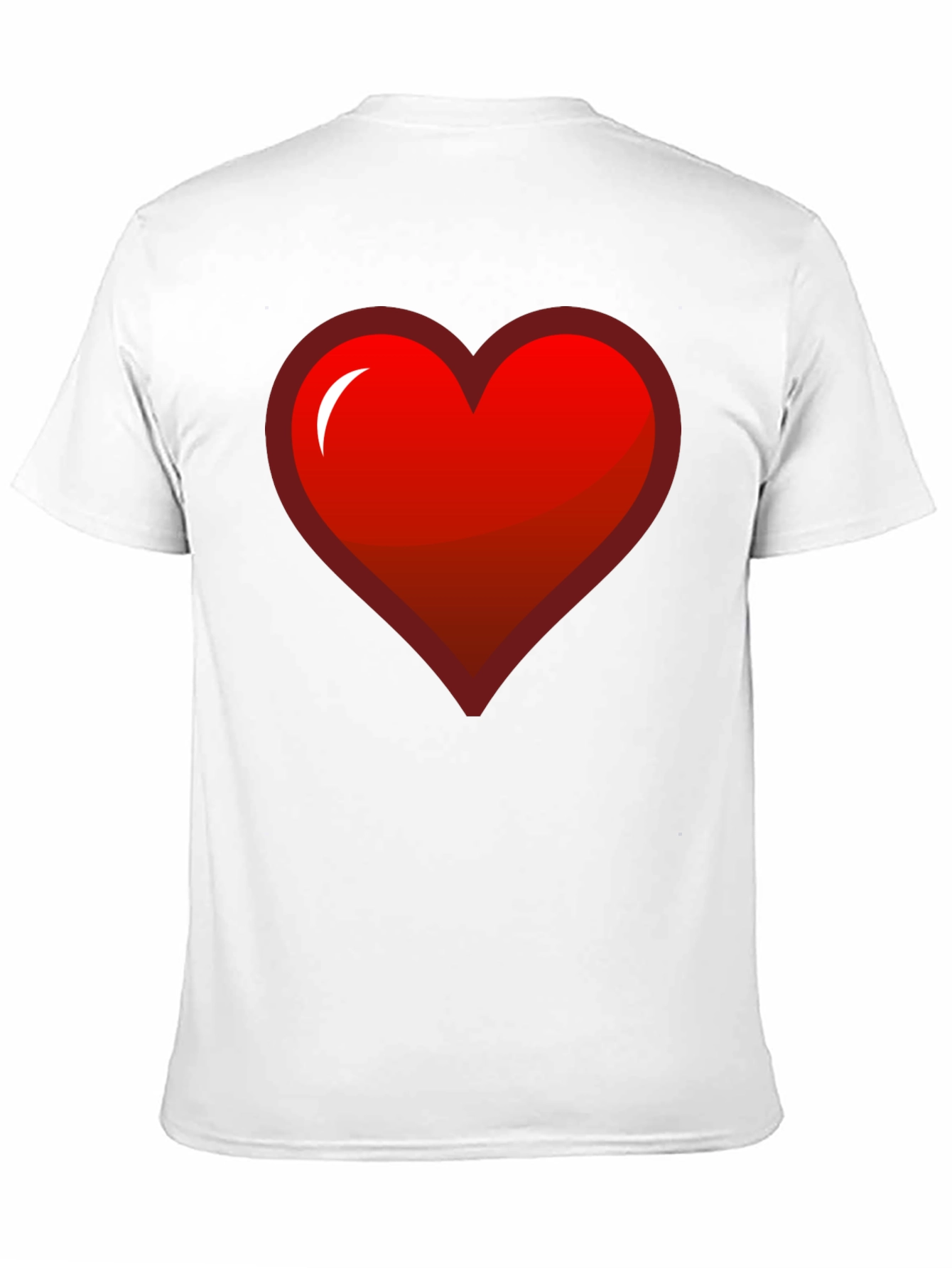 Red Heart Graphic Black T-Shirt