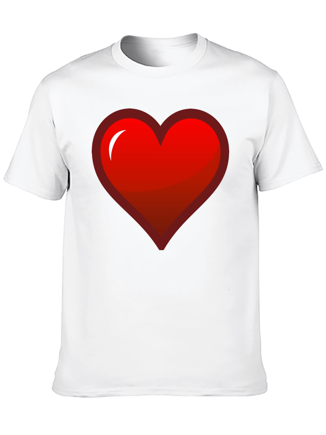 Red Heart Graphic Black T-Shirt