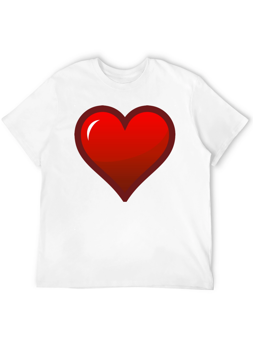 Red Heart Graphic Black T-Shirt