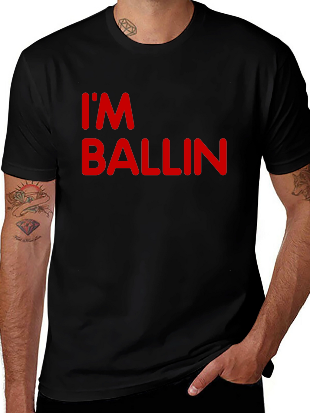 Im Ballin Black T-Shirt - Mens Graphic Tee