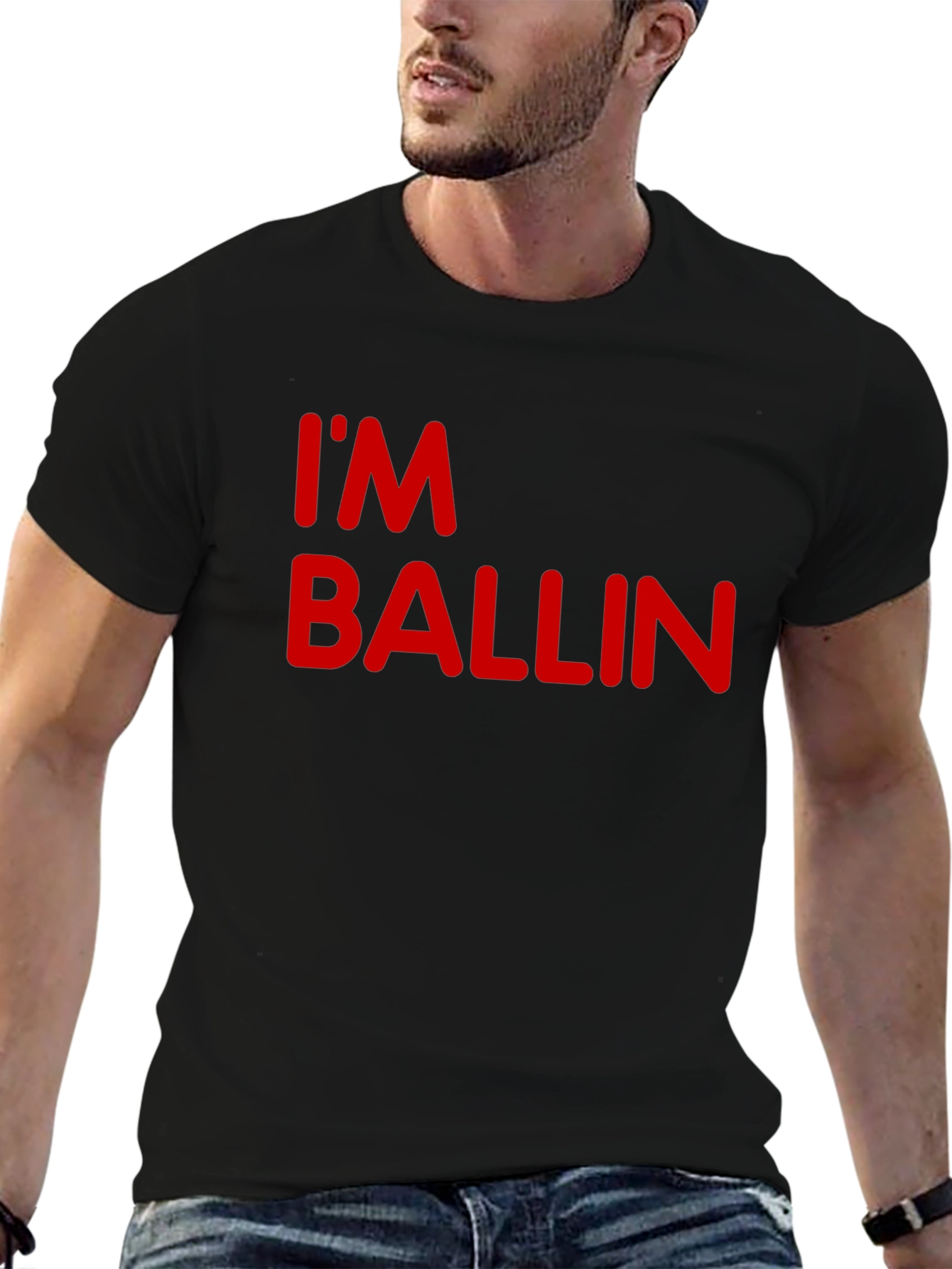 Im Ballin Black T-Shirt - Mens Graphic Tee