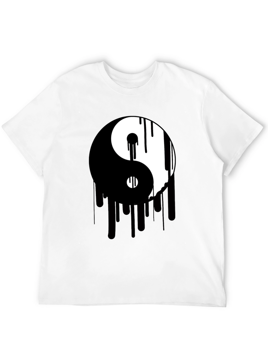 Yin Yang Drip Graphic Tee - Black